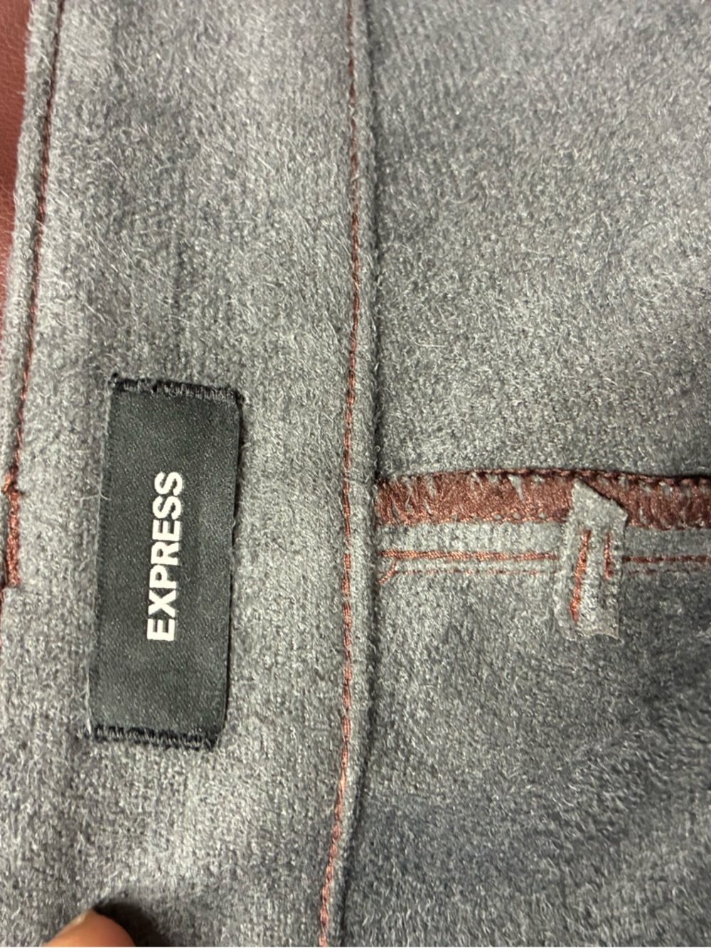 NWT Express Vegan Leather 90's Slim Super High Rise 14R - Picture 7 of 8